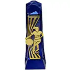 Female Blue Gold Henge Football Trophy 23cm