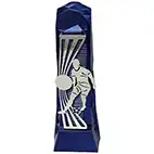 Male Blue Silver Henge Football Trophy 23cm