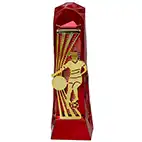 Female Red Gold Henge Football Trophy 23cm