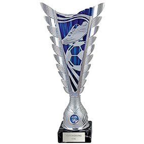 Fuego Blue & Silver Boot Ball Cup 35cm