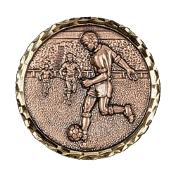 Gold Striker football medal 60mm