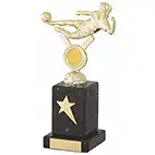 Bright Gold Female Footballer 225mm