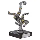 Antique Silver Female Footballer 16cm