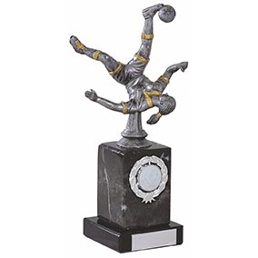 Antique Silver Female Footballer 235mm