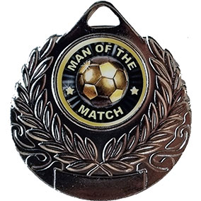 Silver Man Of The Match Medal 50mm