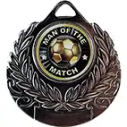 Silver Man Of The Match Medal 50mm
