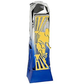 Male Blue Ice Gold Henge Football Trophy 23cm