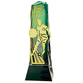 Male Green Gold Henge Football Trophy 23cm