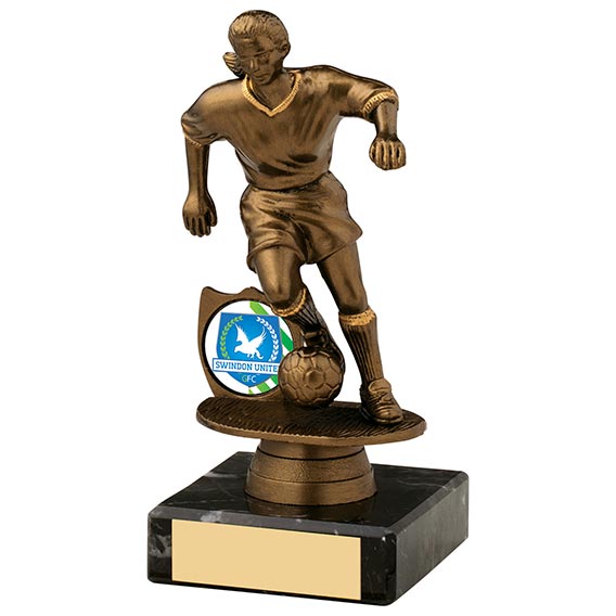 15cm Female Football Figure Gold
