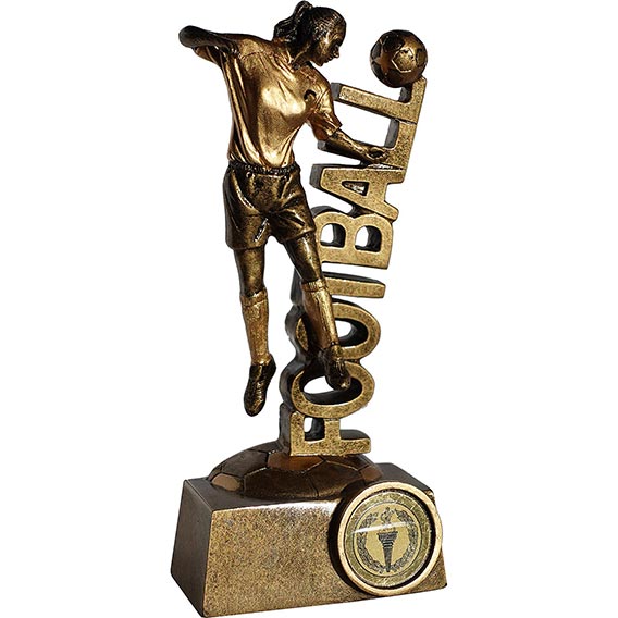 Female Football Figure Gold 160mm