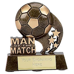 Antique Gold Man of the Match Football Award