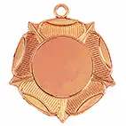 Bronze Tudor Rose Medal 50mm With Ribbon