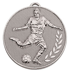 Silver Champion Football Medal 60mm