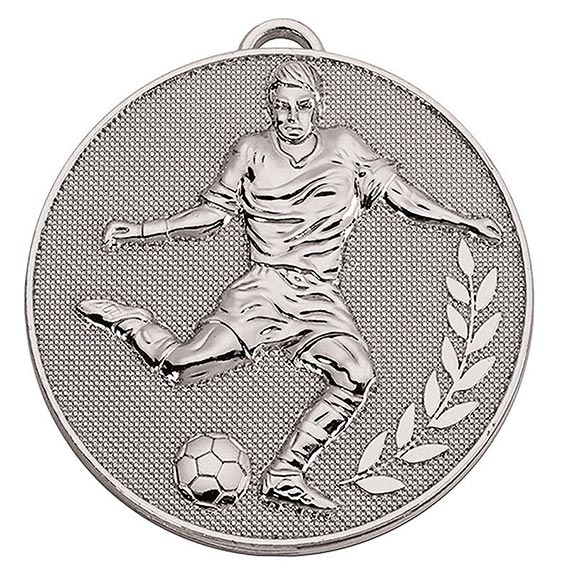 Silver Champion Football Medal 60mm