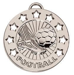 Silver Spectrum Football Medal 40mm