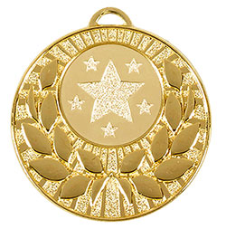 Gold Target Laurel Wreath Medal 50mm