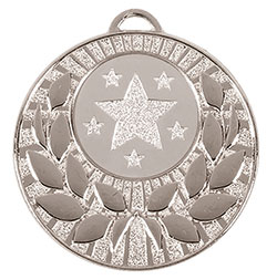 Silver Target Laurel Wreath Medal 50mm