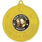 Yellow Laurel Man Of The Match Medal 50mm Yellow Laurel Man Of The Match Medal 50mm