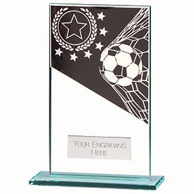 Mustang Black Glass Football Plaque 140mm