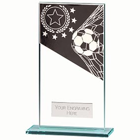 Mustang Black Glass Football Plaque 160mm