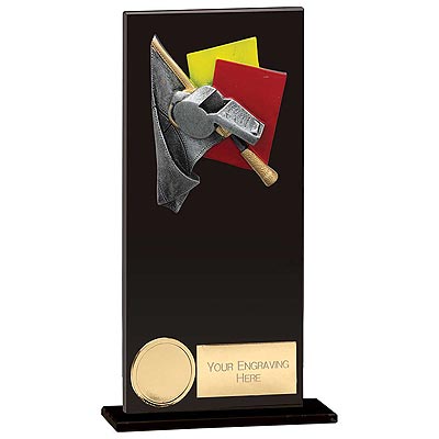Hero Referee Black Glass Award 180mm