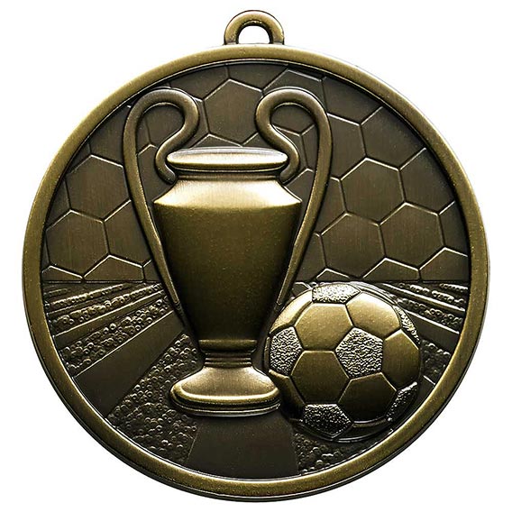 Trophy and Ball Medal Bronze 50mm