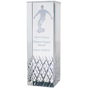 Lux Crystal Footballer Award 18cm