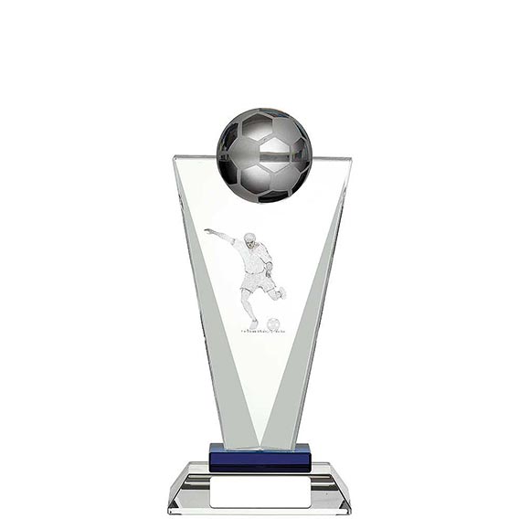 Pinnacle 3D Footballer Glass Award 18.5cm