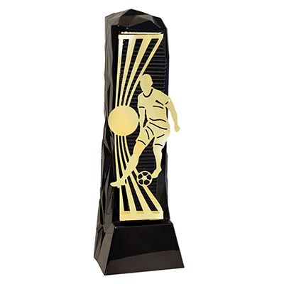 Male Black Gold Henge Football Trophy 23cm