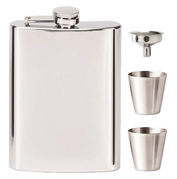 Stainless Steel Vision Mirror Polish 8oz Flask 8oz