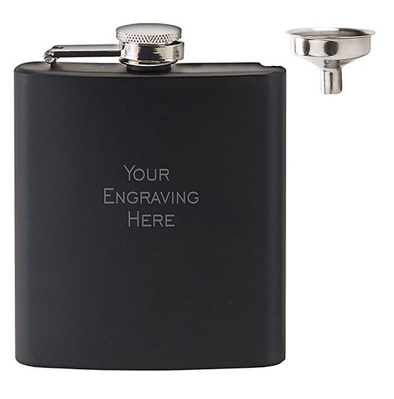 Black  Vision Matt Black 6oz Flask 6oz