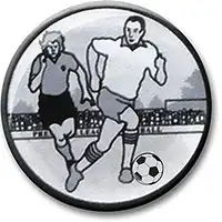 Silver Football Run Centre 25mm