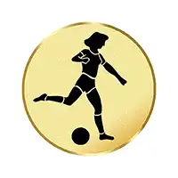 Gold Female Footballer Centre 25mm Gold Female Footballer Centre 25mm
