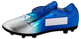 Sleek Silver Blue Football Boot 171mm