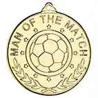 Man Of The Match Football Club Medal 50mm Man Of The Match Football Club Medal 50mm
