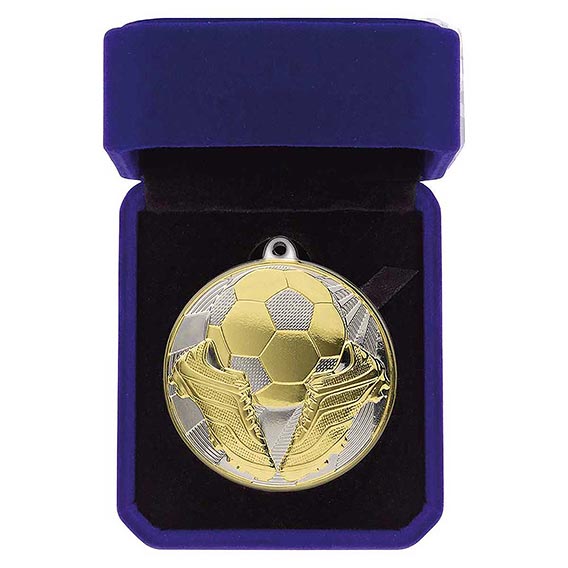Premiership Football Medal in Case