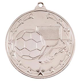 Starboot Economy Football Medal Silver 50mm