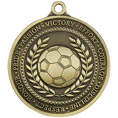 Olympia Football Medal Antique Gold 60mm