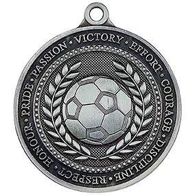 Olympia Football Medal Antique Silver 60mm