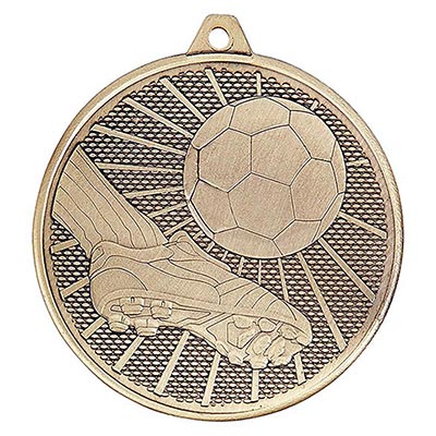 Formation Football Iron Medal Antique Gold 50mm