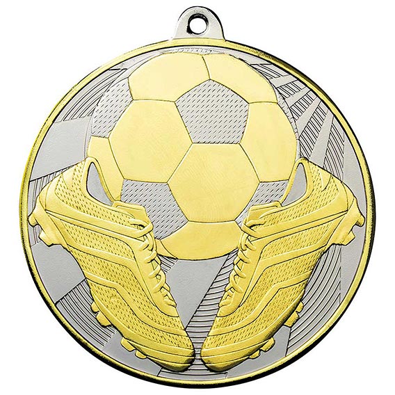 60mm Premiership Football Medal Gold & Silver