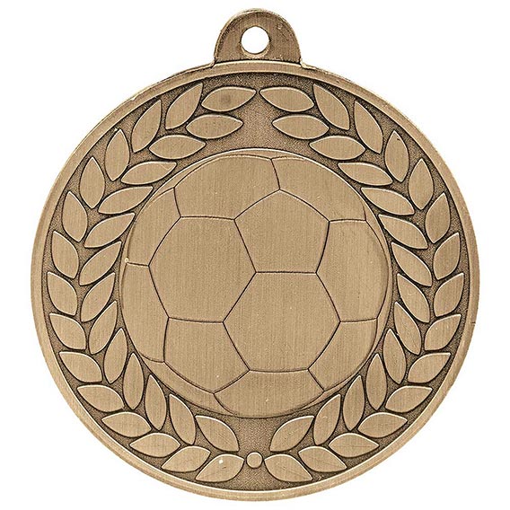 50mm Aviator Football Medal Antique Gold