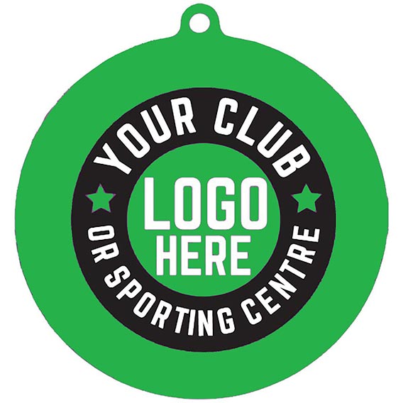 Green Football Medal 55mm