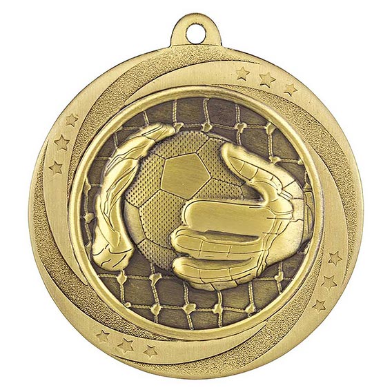Gold Super Star Goalkeeper Medal 60mm