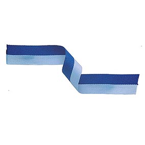 Light Blue & Blue Medal Ribbon 22mm