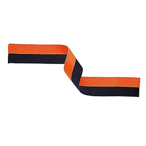 Orange & Black Medal Ribbon 22mm