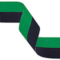 Green & Black Medal Ribbon 22mm
