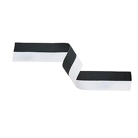 Black & White Medal Ribbon 22mm