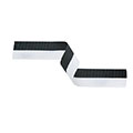 Black & White Medal Ribbon 22mm