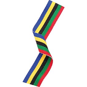 Olympic Colours Medal Ribbon 22mm